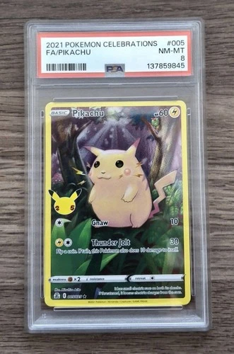 2021 Pokemon Celebrations #005/025 FA Pikachu - PSA 8 NM-MT