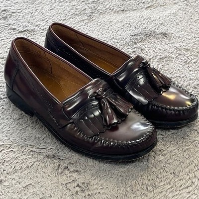 G.H. Bass Weejuns Men\'s 9.5 D Burgundy Kiltie Tassel Leather Loafer G.H. Bass Layton Weejuns Kiltie Tassel Loafer in Burgundy  main image 2