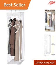 Versatile Hanging Garment Bag - Reinforced Zipper  Breathable Design for Closet