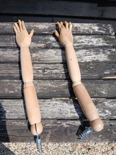 Wooden Articulated Life-Size Arm & Hand Model Mannequin Ex Shop Display