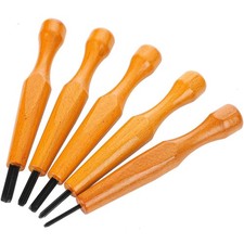 5 Pcs Linocut Tools Sets Linoleum Carving Tools Wood Chisel V Shaped Knife fo...