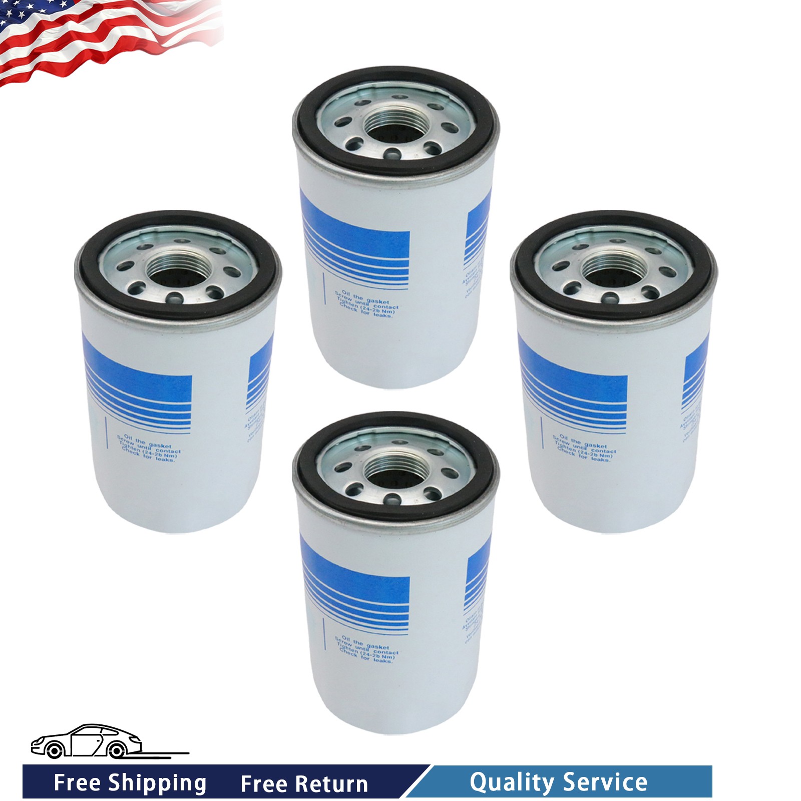 Lamborghini Aventador Oil filters 4 pcs P/N 07M115561B