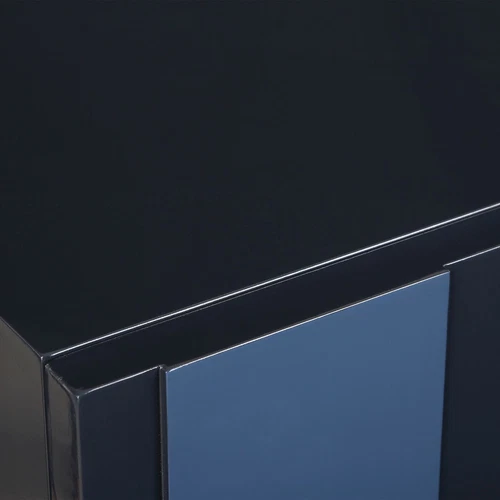 Uttermost Valeria 2 Door Glossy Blue Cabinet - Picture 5 of 6