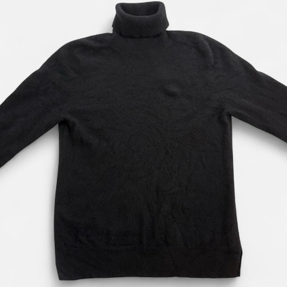 Suéter Ann Taylor 100% cashmere preto gola alta tamanho XL feminino manga longa - Imagem 3 de 4