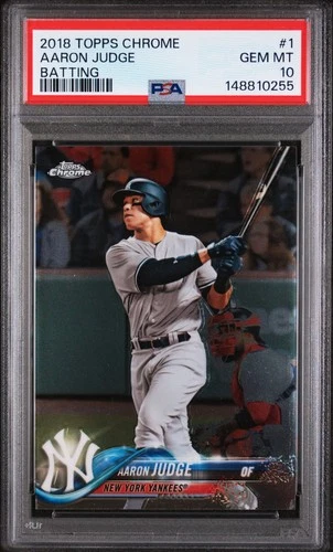 2018 Topps Chrome Batting #1 Aaron Judge PSA 10 NY Yankees 🗽