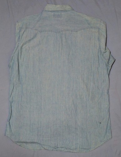 Vtg RRL Ralph Lauren Cotton Concho & Snap Boot Stitch Indigo Denim Shirt XXL - Picture 4 of 9