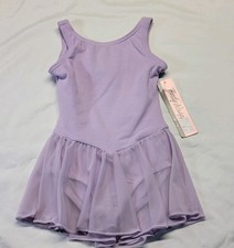 Body Wrappers Skirted Leotard Lilac Tank Leotard Attached Skirt SZ 4-6 Child