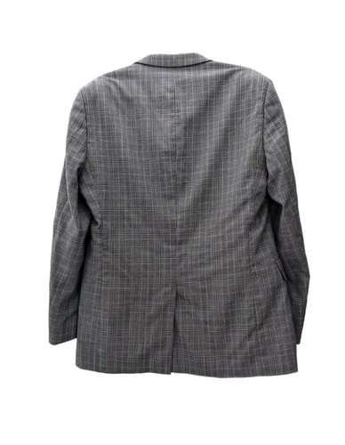 Nordstrom Mens Gray Plaid Jacket Blazer Suit Size 44L 100% Wool - Picture 2 of 12