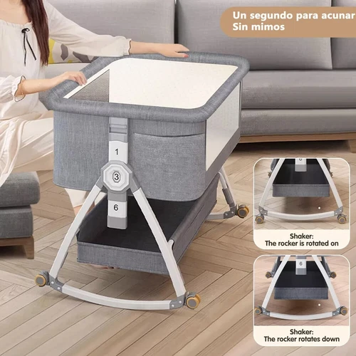3 in1 Beistellbett Baby Reisebett Babybett Höhenverstellbar Kinderbett Bassinet - Bild 19 von 32