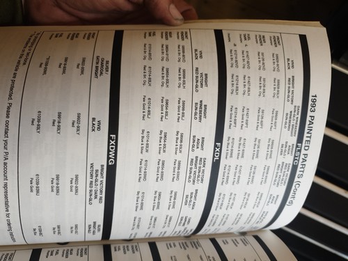 HARLEY DAVIDSON PAINTED PARTS OFFICIAL FACTORY MANUAL 1989-1997 P/N 99489-97a - Picture 5 of 5