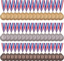 48 Pieces Gold Silver Bronze Award Medals-Winner Medals Gold Silver Bronze Pr...