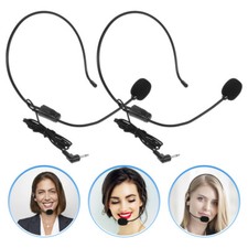 2PCS Earhook Headset Mic Headset Vocal Microphone Loud Speaker Amplifier