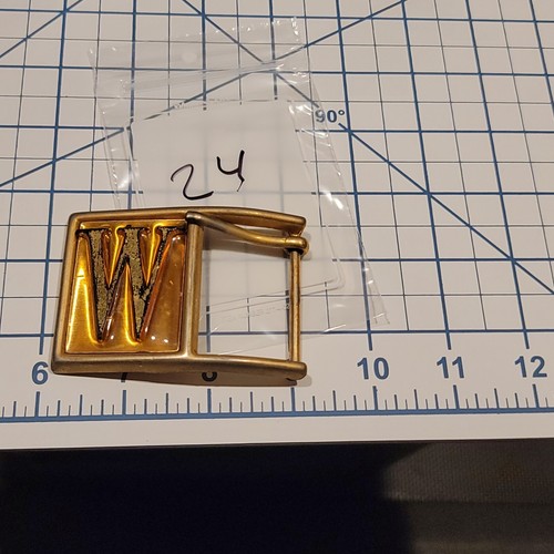 Vintage Belt Buckle Gold Tone Large W Approx. 3 inches - Picture 4 of 4