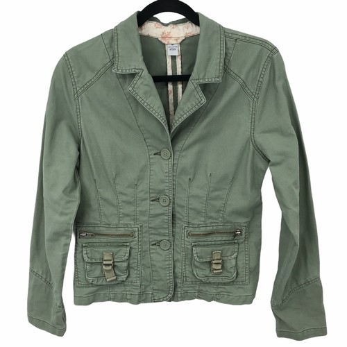 Olive Green Denim Jacket Size 