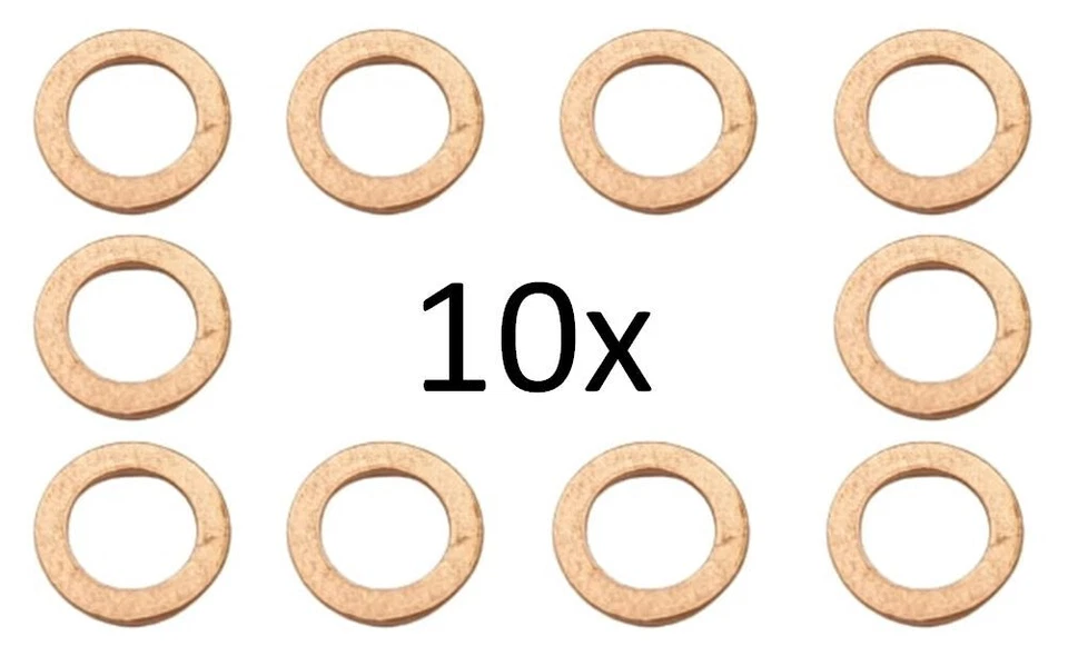 10 Stück Kupferring Dichtung Kupfer Ring Dichtring 8x12x2,0 mm  DIN 7603  Form A - Bild 1 von 1