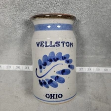 7" Vintage Mark Essig Stoneware Salt Glaze Wellston OH Hand Pottery - FREE SHIP