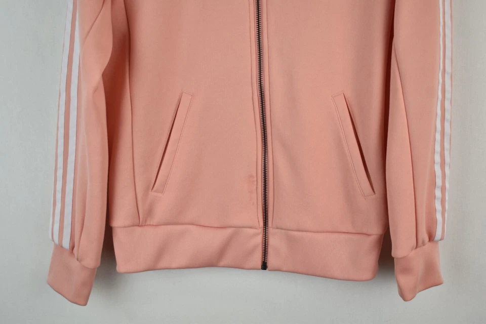 ADIDAS Pink Track Jacket size Uk 6 Womens Full Zip Sports Jumper Casual Outdoors - Image 3 of 4