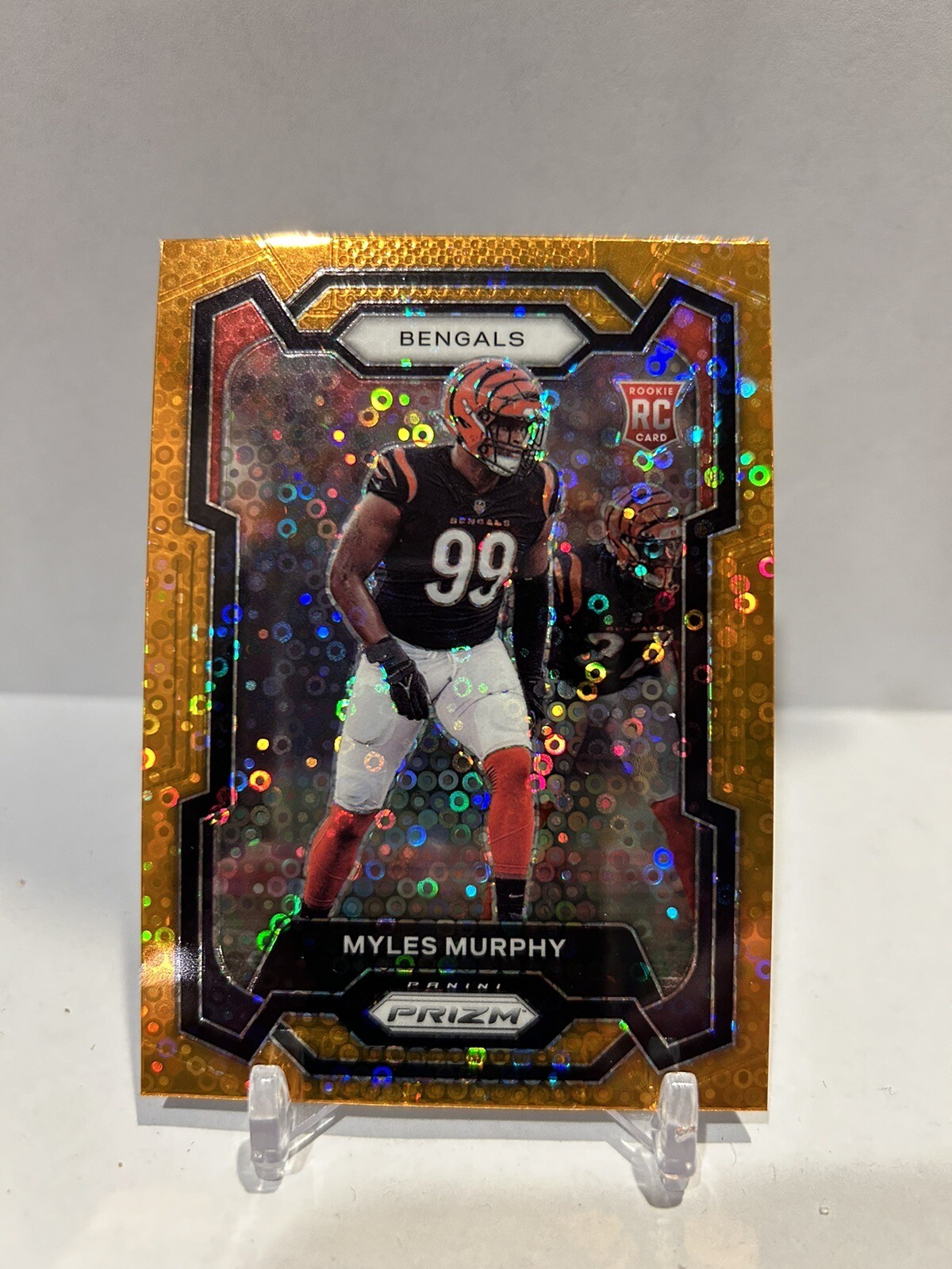 2023 Prizm Football Myles Murphy Orange Disco Bengals #320