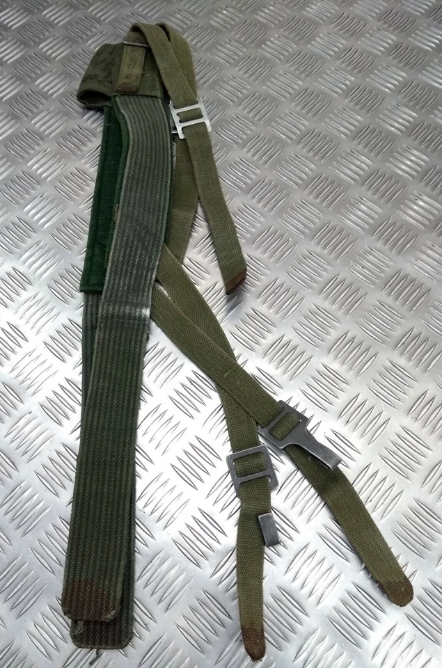 Authentique Vintage Military Distribution Vert Toile Yoke /Jarretelle/Renfort - Photo 3/4