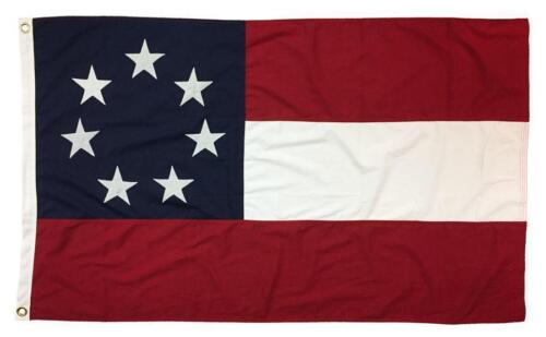 1er drapeau national confédéré 7 étoiles - coton cousu - Photo 1/1