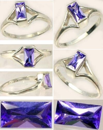 Tanzanite Ring ½ct Vintage Flawless Purple-Blue Kilimanjaro Tanzania Handcrafted - Picture 1 of 1