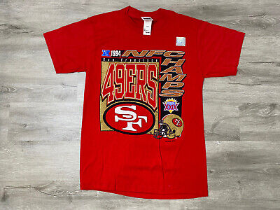 New San francisco 49ers NFC Champs 94 T-shirt Sz M Vintage 90s Super Bowl  Red | eBay