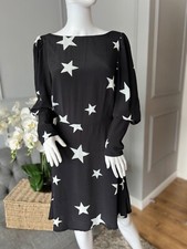 Nobodys Child Dress Size UK 8 Black Star Print EUR 36 NEW