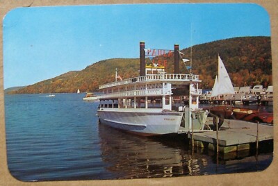 Postcard. Otsego Lake, Cooperstown, New York. The Paula lee Excursion Boat