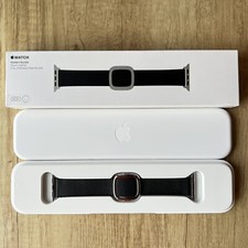 Apple Watch Black Leather With Modern Buckle Complete Set Fits 41mm 40mm 38mm