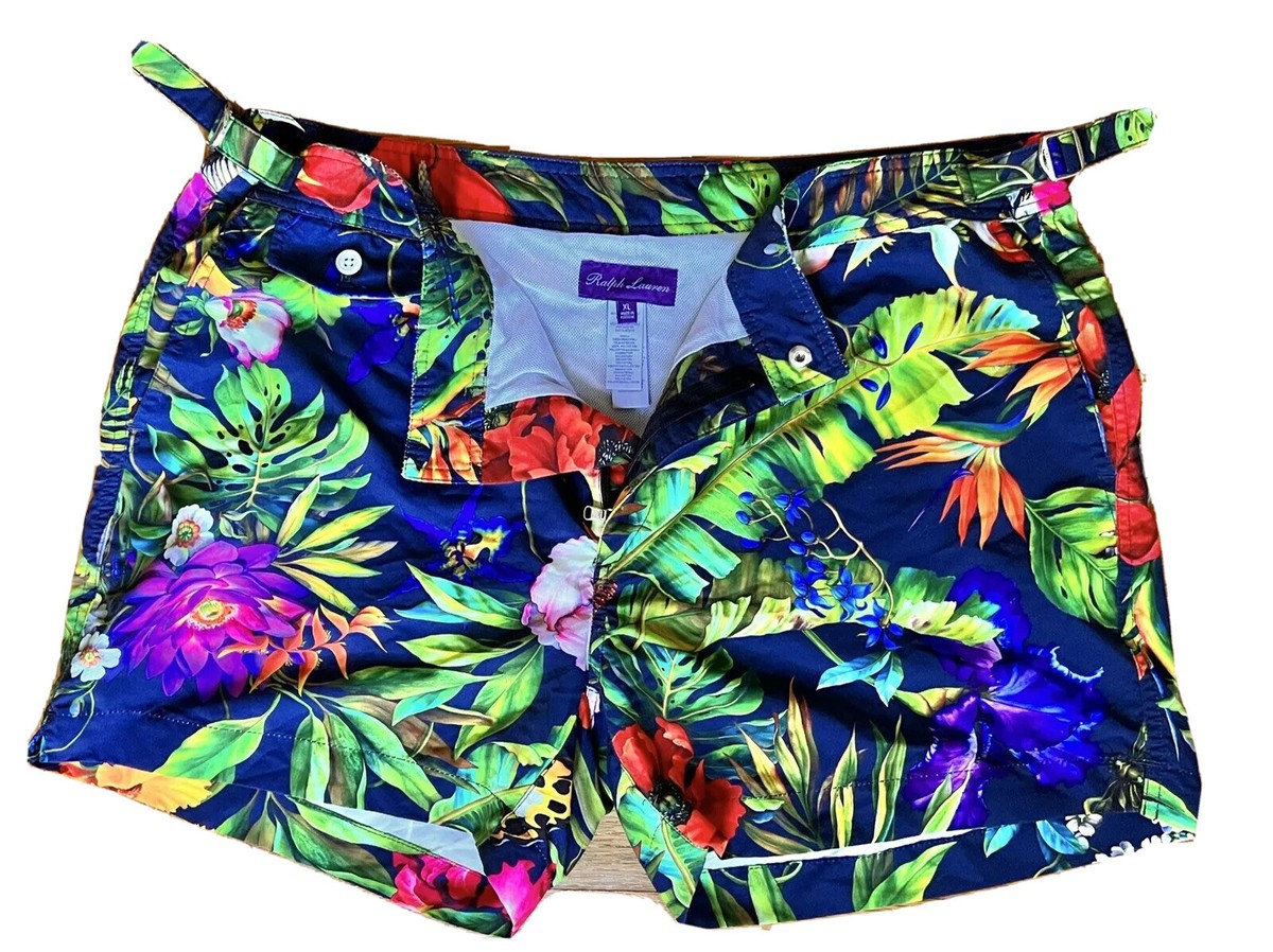 【【PURPLE LABEL】RALPH LAUREN スイムトランクス 水着 花柄 Ralph Lauren PURPLE LABEL Floral Swimming Trunks Sde