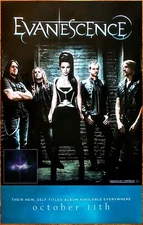 EVANESCENCE S/T Ltd Ed New RARE Tour Poster +BONUS Rock Poster! The Bitter Truth