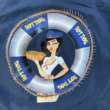 Harriton Shirt Mens Large Blue Short Sleeve Polyester Ripstop Vented Fishing