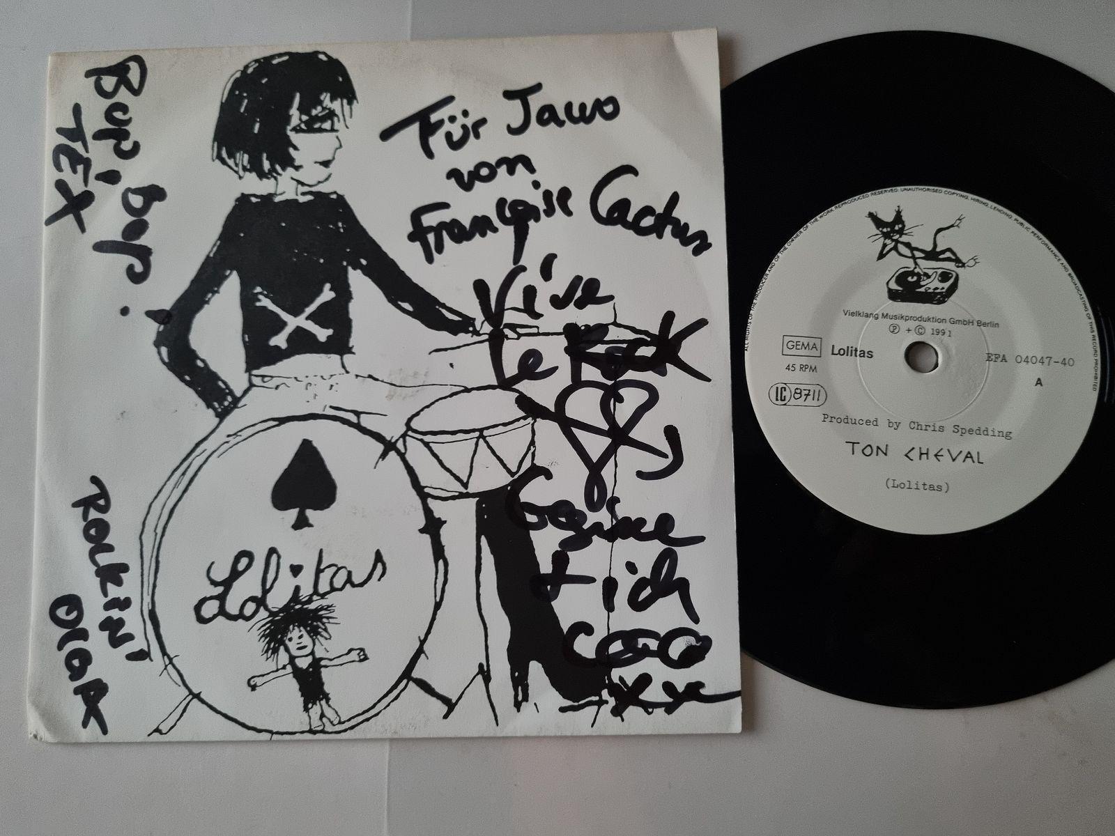 7"" Single Lolitas - Ton cheval Vinyl Germany SIGNIERT