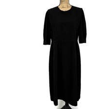 Handmade Amish Mennonite Cape Dress Short Sleeve Black 38 Bust 34 Waist