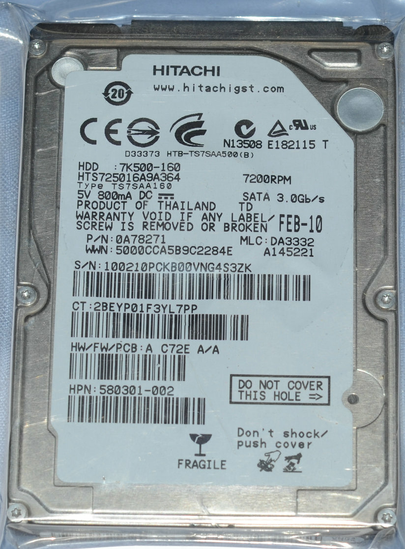 Hitachi 160GB SATA II 2.5