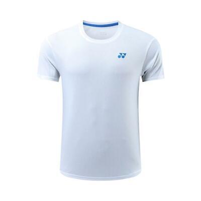 men's badminton Tops Table tennis clothes outdoor sports T-shirt White