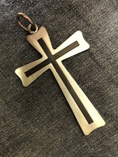 Ein grosse antikes Kreuz mit Ebenholz Inlay aus Altbestand eines Klosters