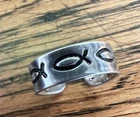 Vtg BOHO Ichthus Christian Fish Symbol Sterling Silver 925 Cuff Ear Ring 3.25