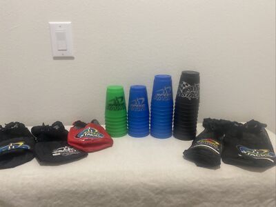 Mixed Lot 35 Speed Stacks Sport Cup Stacking Game Cups & 5 Bags Replacement Part