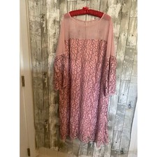 Roamans plus size pink lace dress 30W
