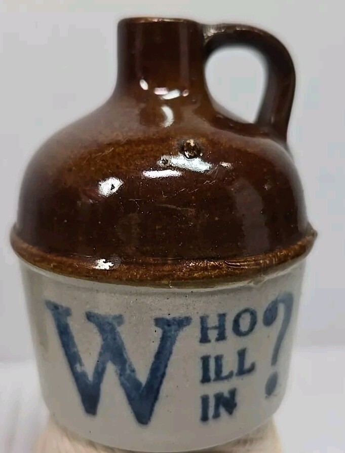 WHO WILL WIN? MINNESOTA MICHIGAN COLLEGE FOOTBALL REDWING STONEWARE MINI JUG