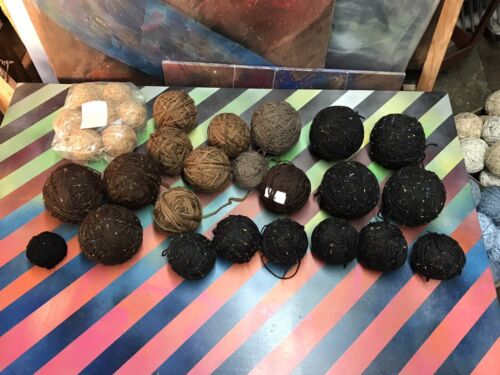 HUGE LOT OF YARN 35 Lbs Over 110 Balls Wool cotton Not Skeins Assorted colors - Picture 6 of 12