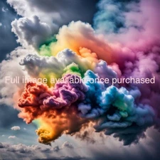 Rainbow In A Cloud | High Resolution Digital Wall Art Print | Download