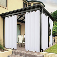 Outdoor Curtains for Patio Waterproof, Premium Thick Privacy Weatherproof Gromme