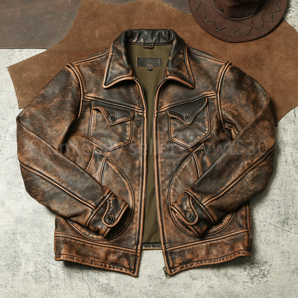 1.3mm Full Grain Hand Aged Cowhide Men's Mendoza Genuine Leather