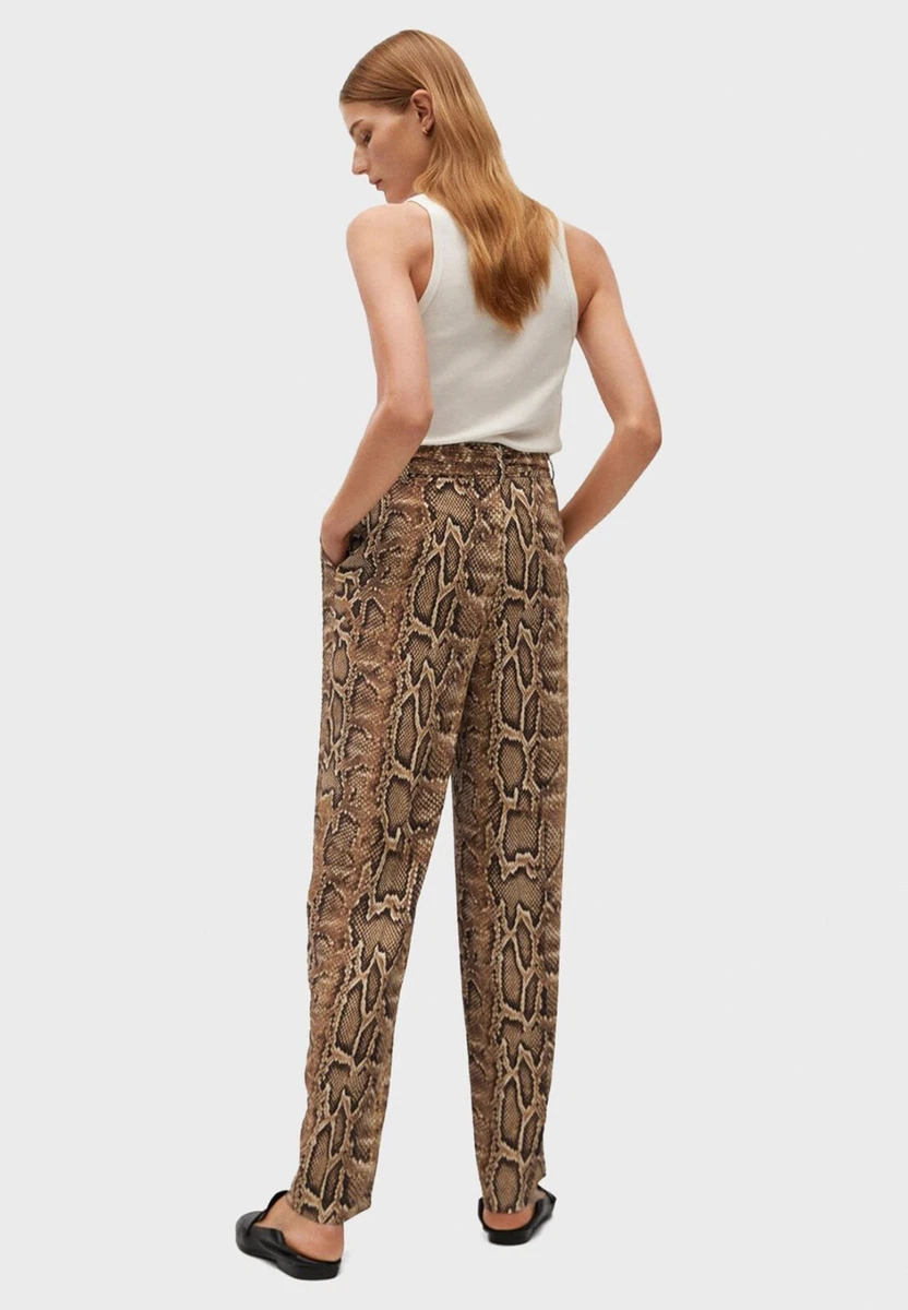 High waist snake print trousers 2025