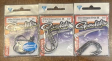 3 Packs Gamakatsu Octopus In-Line Circle SE Hooks 5/0 265415