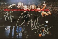 AFFICHE PHOTO 12x18 METALLICA HETFIELD ULRICH HEAVY METAL AUTO SIGNÉE RP
