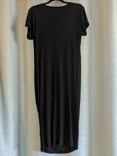 Boohoo Maternity Wrap Front Horn Button Midi Dress US Size 12 NWT (21) - Picture 4 of 5