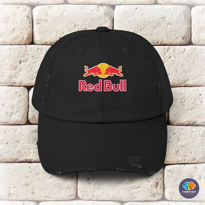 Red Bull Logo Unisex Distressed Cap